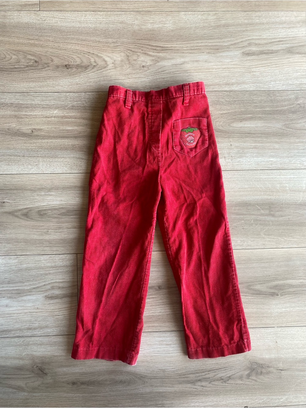 Strawberry Shortcake Vintage Red Corduroy Pants